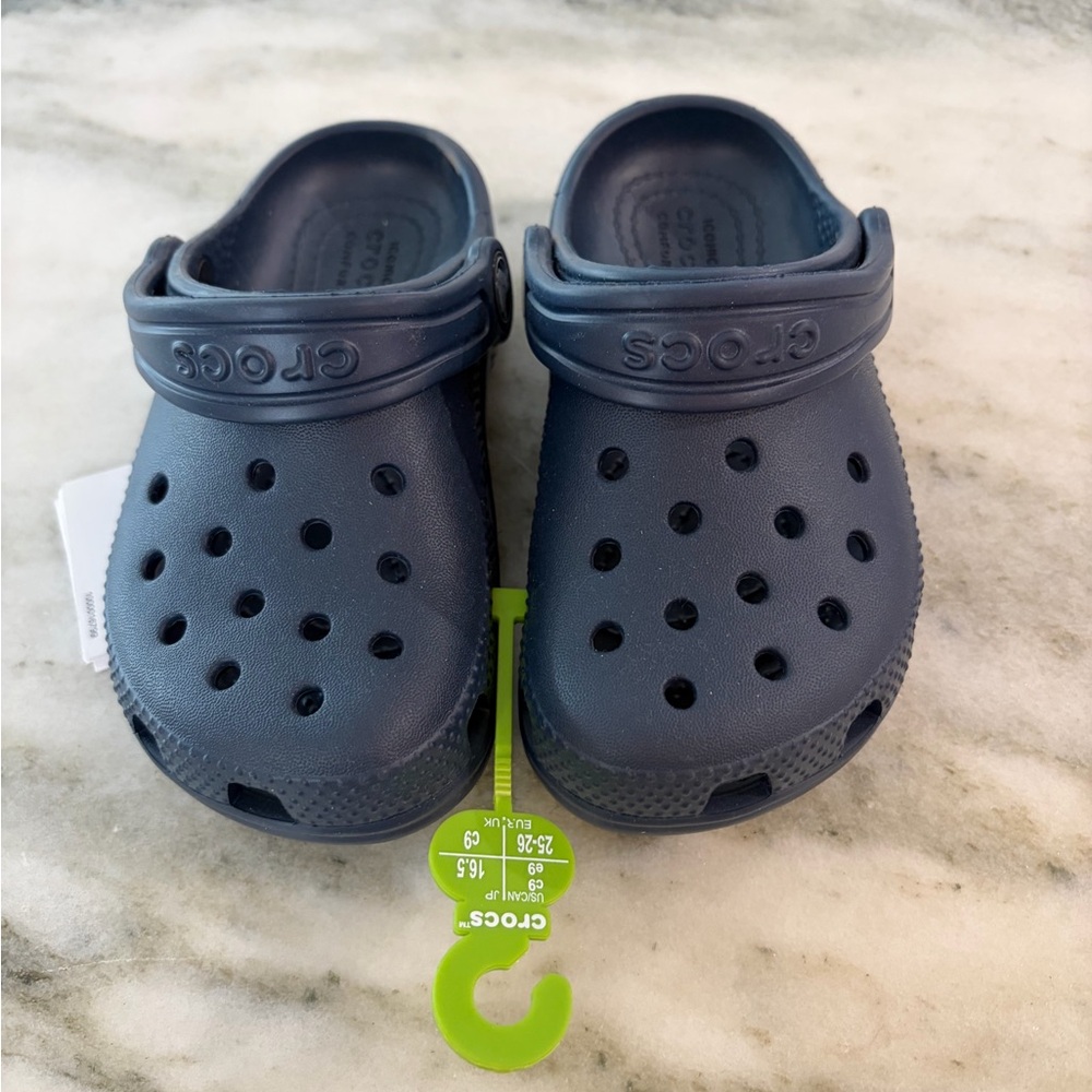 CROCS Kids Navy Blue Clogs Brand New w/tags